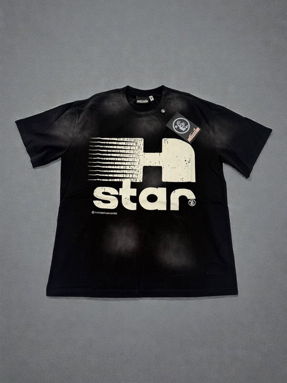 Black Tee with Large White 'stan' Graphic